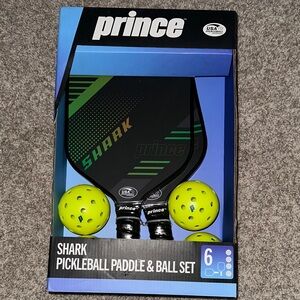 Prince Shark Pickleball Paddle Set with Neon Balls